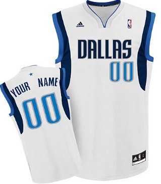 Men & Youth Customized Dallas Mavericks White Jersey